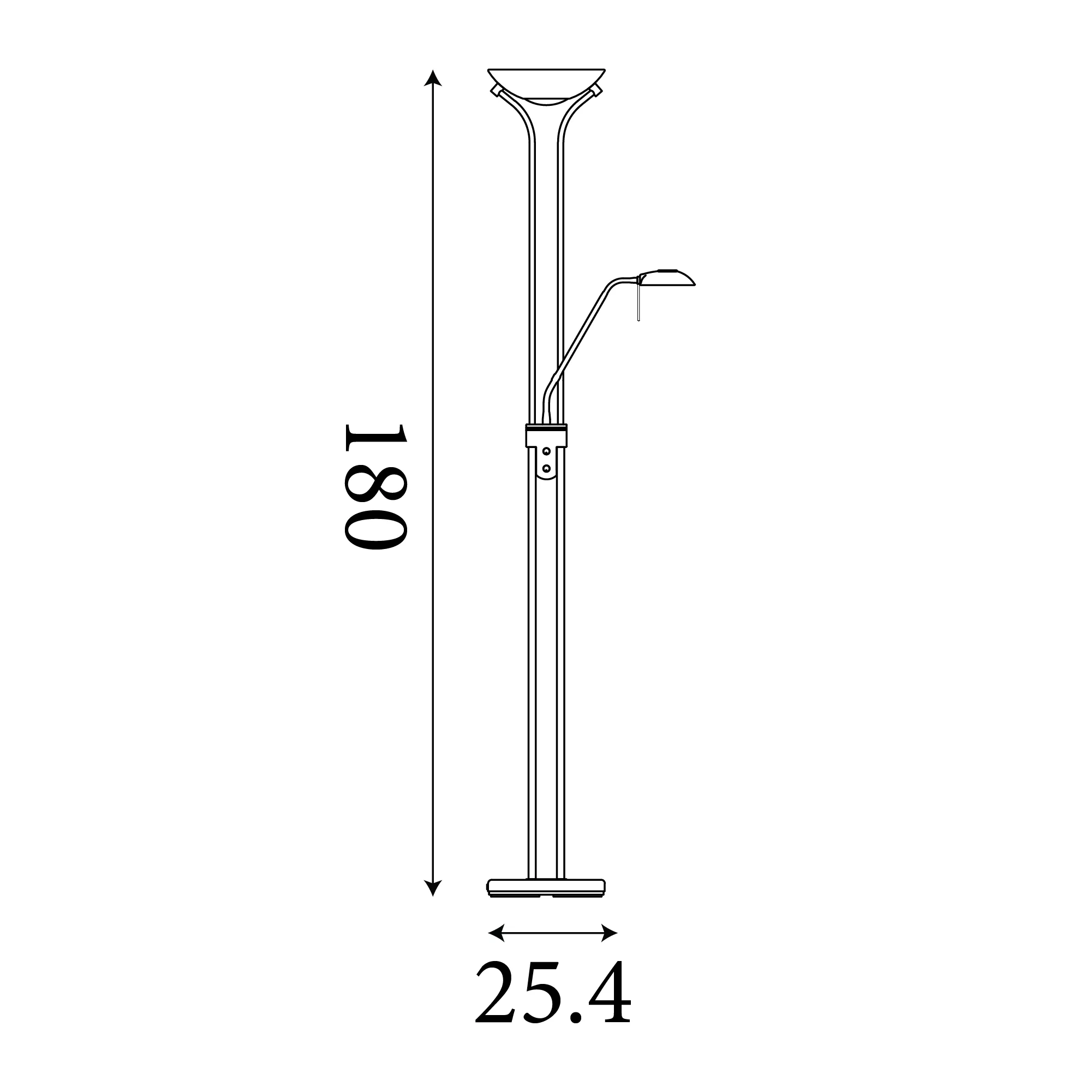 Searchlight Mother & Child Floor Lamp Satin Silver Metal & Glass